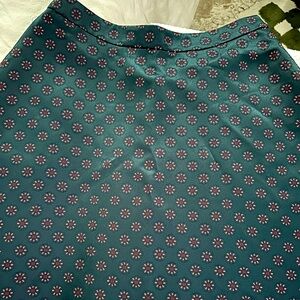 Gorgeous printed A-line satin skirt for sale!